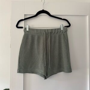 Women's Sage Green Knit Shorts